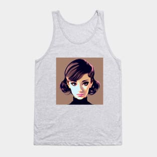 Audrey Hepburn, Confident Witty Fun Flirty Smart Actress, Elegant Classic Beauty Tank Top